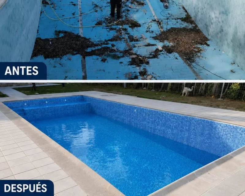 Aqua care piscinas antes y despues
