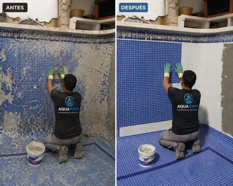 Aqua care piscinas gresite antes y despues